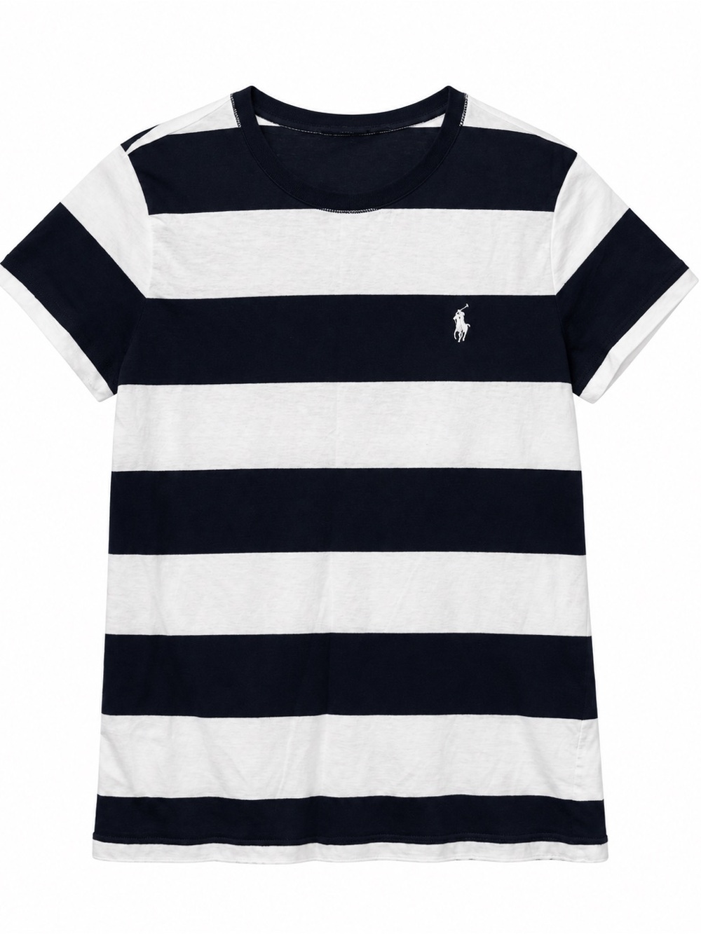 Polo by Ralph Lauren Navy and White Striped Short Sleeve Tee